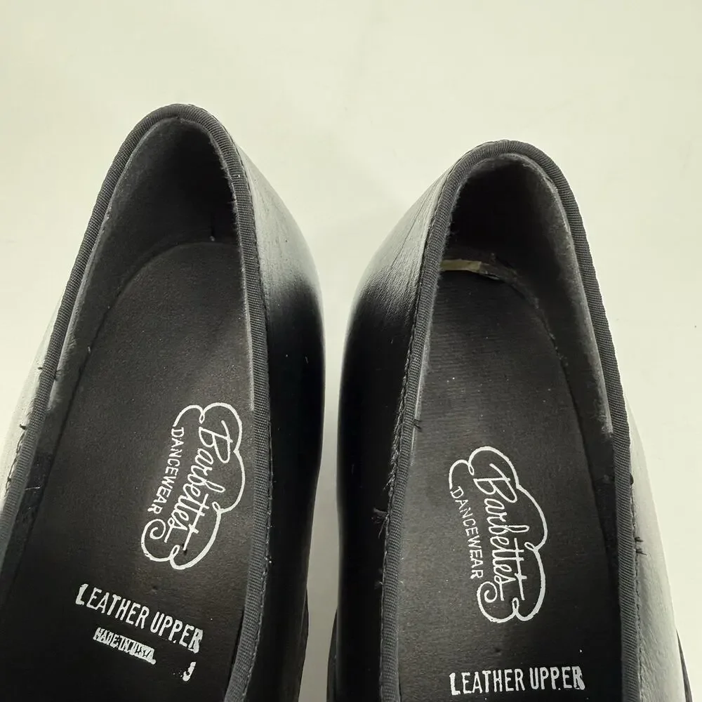 Barbette’s Vintage Black Leather Ballroom Dance Shoes Men’s Size 10M USA Made - Picture 8 of 11